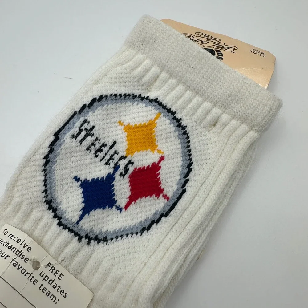 VTG Y2K Pittsburgh Steelers NFL Socks For Bare Feet Originals Mens 10-13 NEW NWT